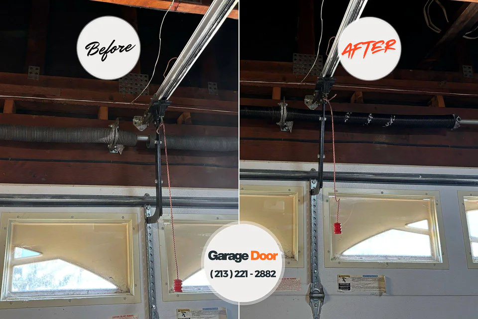 Before and after: garage door repair Osceola Mills, PA